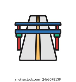 Ilustración vectorial de iconos de autopistas de servicios públicos