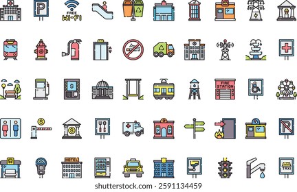 Public services icons High-Quality Vector Icons Collection with Editable Stroke. Ideal for Professional and Creative Projects.