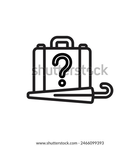 Public Services Lost and Found Outline Icon Vector Illustration