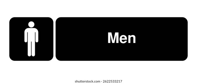Public Services Men's Toilets Restroom Sign High Visibility Sanitary Facility Indicator