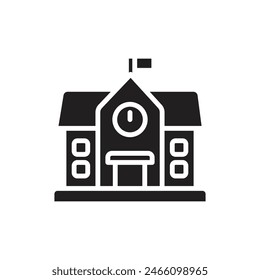 Ilustración vectorial de iconos llenos de escuela de servicios públicos