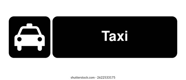 Public Services Taxi Sign High Visibility Transportation Service Indicator