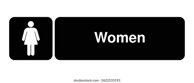 Public Services Women's Toilets Restroom Sign High Visibility Sanitary Facility Indicator