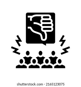 public shaming glyph icon vector. public shaming sign. isolated contour symbol black illustration