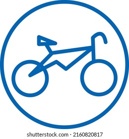 Public sign bicycle, illustration, vector on a white background.
