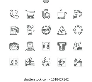 Public signs Well-crafted Pixel Perfect Vector Thin Line Icons 30 2x Grid for Web Graphics and Apps. Simple Minimal Pictogram