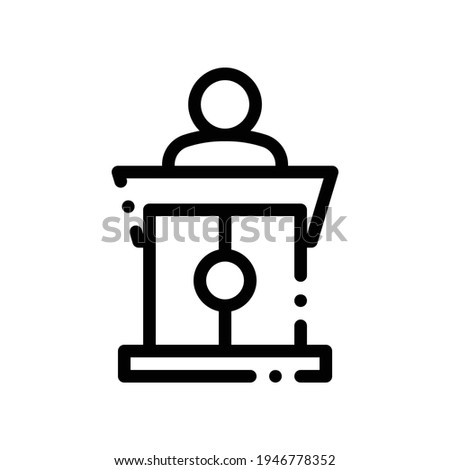 public speach icon in outline style
