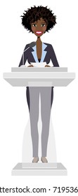 Public speaker avatar / vector / logo / icon