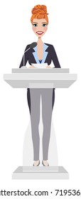 Public speaker avatar / vector / logo / icon