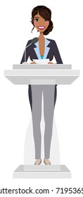 Public speaker avatar / vector / logo / icon