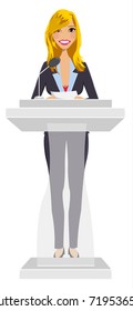 Public speaker avatar / vector / logo / icon