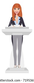 Public speaker avatar / vector / logo / icon
