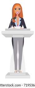 Public speaker avatar / vector / logo / icon