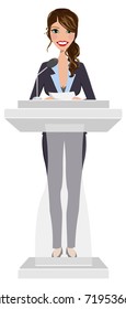 Public speaker avatar / vector / logo / icon