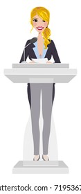 Public speaker avatar / vector / logo / icon
