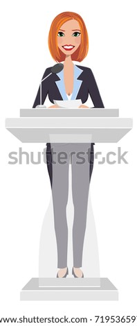 Public speaker avatar / vector / logo / icon