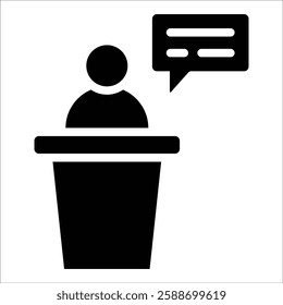 Public Speaker Icon Element For Design