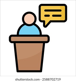 Public Speaker Icon Element For Design