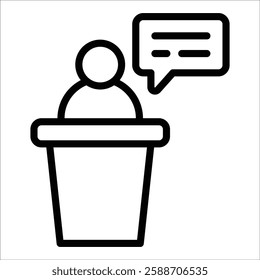 Public Speaker Icon Element For Design