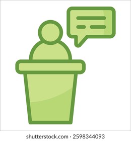 Public Speaker Icon Element For Design