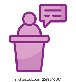 Public Speaker Icon Element For Design