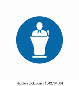 Public Speaker Icon Vector