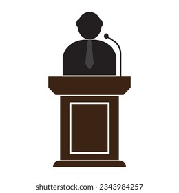 Diseño de símbolo vectorial de icono de altavoz público