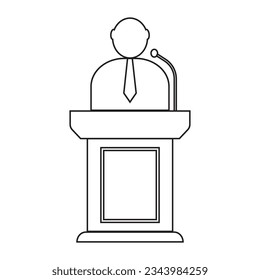 Public speaker icon vector illustration symbol design
