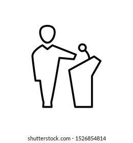 Public Speaker Vector Graphics Outline Icon
