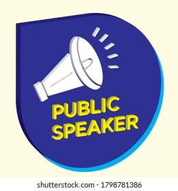 public speaker_3D vintage vector Label is the graphic arts,refers to pre-made images used to illustrate any medium. 