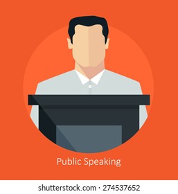 Public speaking concept