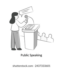 Public Speaking Flat Style Design Vector illustration. Stock illustration
