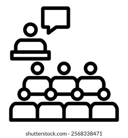 Public Speaking Icon Element For Design