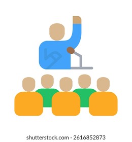 Public Speaking Icon Element for Design