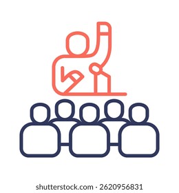 Public Speaking Icon Element for Design
