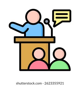 Public Speaking Icon-Element für Design