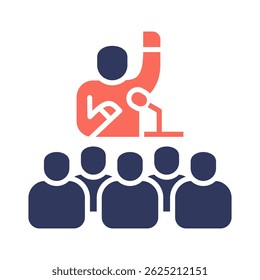 Public Speaking Icon Element for Design
