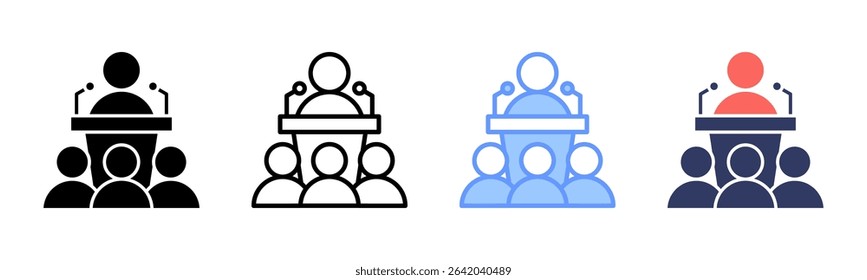 Public Speaking Icon Element for Design