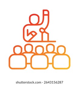 Public Speaking Icon Element for Design