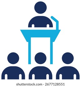 Public Speaking Icon Element für Design