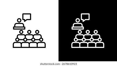 Public Speaking Icon Set Multiple Style Collection