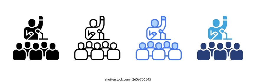 Public Speaking icon sheet multiple style collection