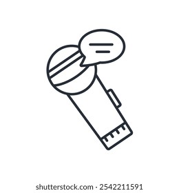 Public Speaking icon. vector.Editable stroke.linear style sign for use web design,logo.Symbol illustration.