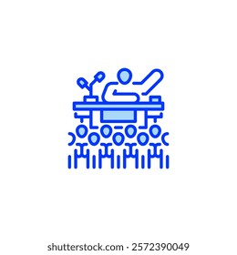 Public Speaking line icon. Universal creative premium symbol. Vector sign icon logo template. Vector illustration
