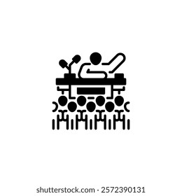 Public Speaking line icon. Universal creative premium symbol. Vector sign icon logo template. Vector illustration