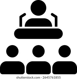 Public Speaking Modern Black Icon Design