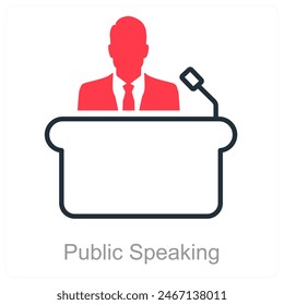 Public Speaking and stage icon concept