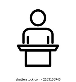Public speaking symbol. Election speech. Vector.