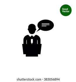 Public speech icon