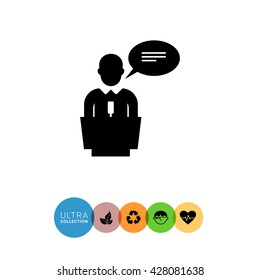 Public speech icon